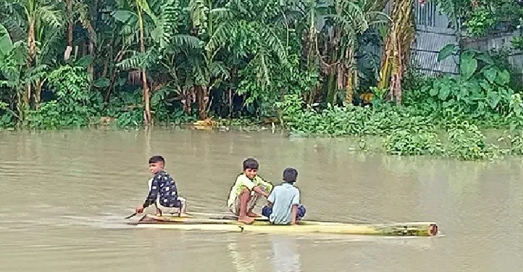 কুড়িগ্রামের চিলমারীতে ৫ হাজার মানুষ পানিবন্দি