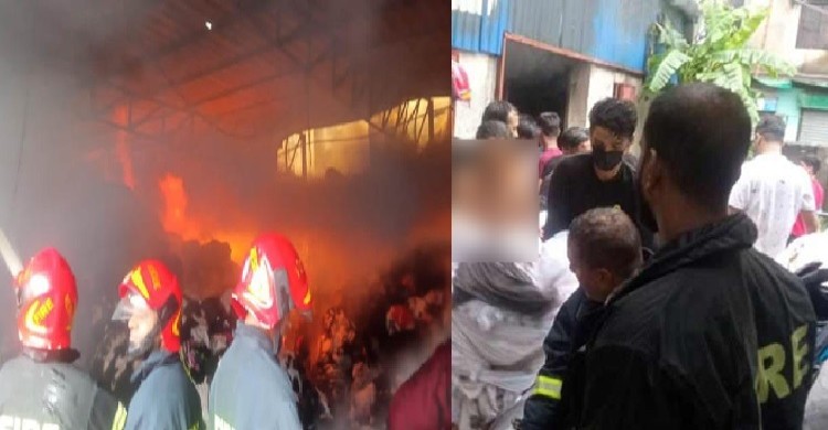 ফতুল্লায় কাপড়ের গোডাউনে ভয়াবহ আগুন