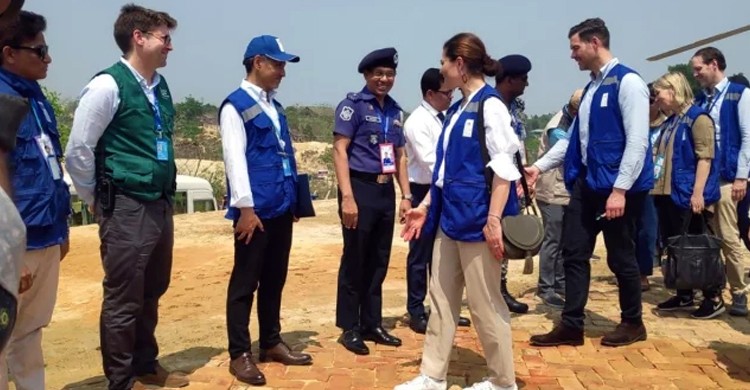 রোহিঙ্গা ক্যাম্প পরিদর্শনে সুইডেনের রাজকুমারী ভিক্টোরিয়া