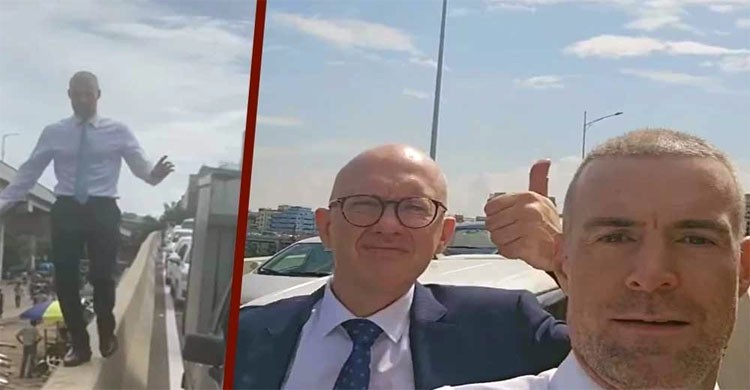 গাড়ি ছেড়ে অটোরিকশায় বিদায়ি ইইউ রাষ্ট্রদূত