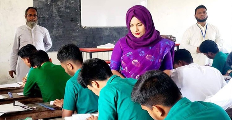 নান্দাইলে এসএসসি ও সমমান পরীক্ষা কেন্দ্র পরিদর্শনে ইউএনও সারমিনা সাত্তার