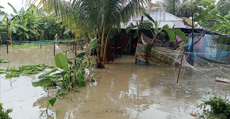 অস্বাভাবিক জোয়ারে কমলনগরের নিম্নাঞ্চল প্লাবিত