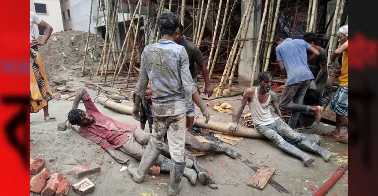 নজরুল বিশ্ববিদ্যালয়ে নির্মাণাধীন ভবনের ছাদ ধসে ১০ শ্রমিক আহত