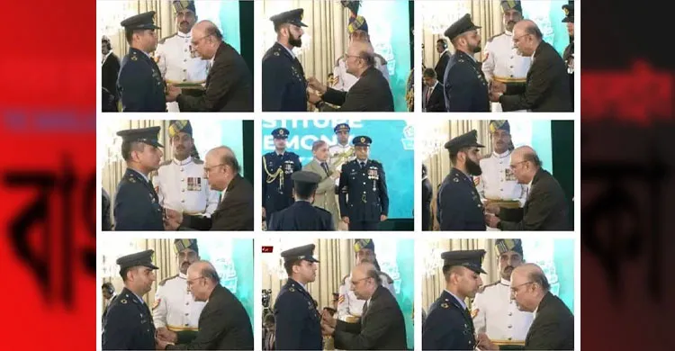 ভারতীয় যুদ্ধবিমান ভূপাতিতের অভিযানে অংশ নেওয়া পাইলটদের সর্বোচ্চ সামরিক পদক দিলো পাকিস্তান
