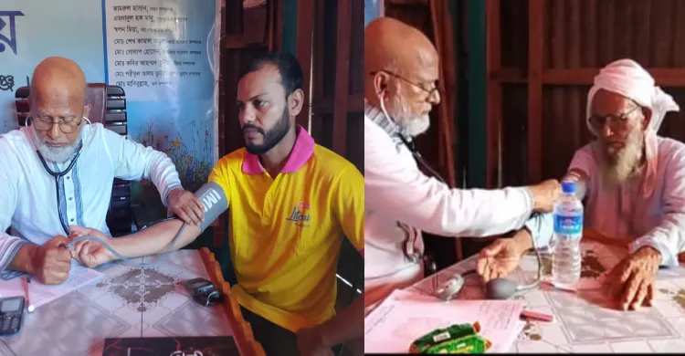 তাড়াইলে কর্নেল জেহাদ খানের ফ্রি মেডিকেল ক্যাম্প