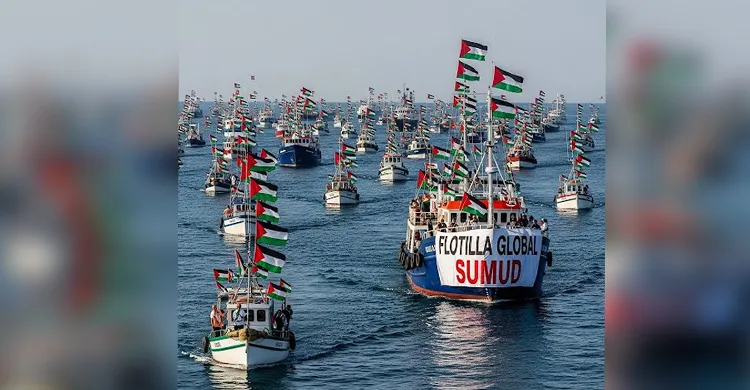 গাজা উপকূলের কাছে পৌঁছেছে ‘গ্লোবাল সুমুদ ফ্লোটিলা’