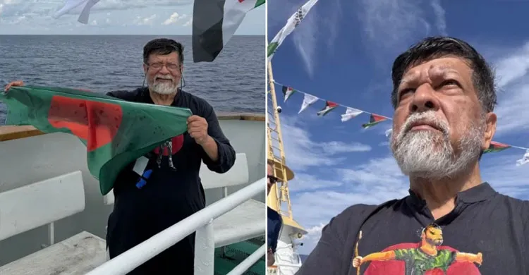 ফ্লোটিলা থেকে আলাদা হয়ে গাজার পথে শহিদুল আলমের জাহাজ