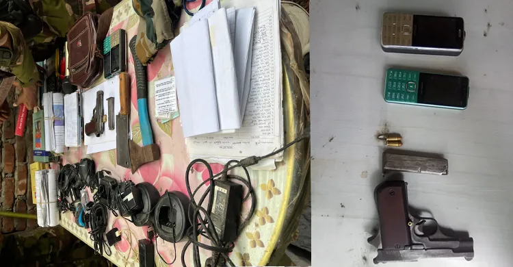 খাগড়াছড়ির গহীন জঙ্গলে  ইউপিডিএফ এর গোপন আস্তানায় সেনা অভিযানে অস্ত্র গুলাবারুদ উদ্ধার