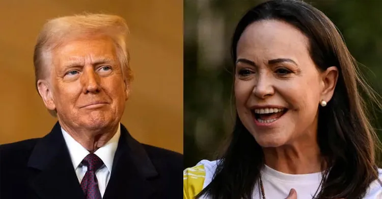 ট্রাম্পকে নোবেল শান্তি পুরস্কার উৎসর্গ করলেন মারিয়া কোরিনা মাচাদো