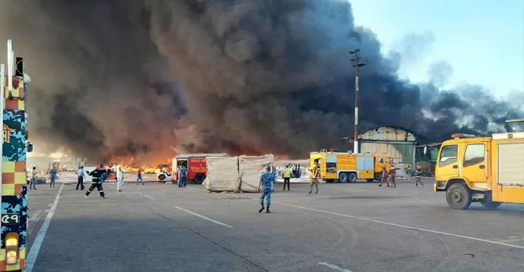 বিমানবন্দরের কার্গো ভিলেজে অগ্নিকাণ্ড: ছয় দফা দাবি ইএবি’র