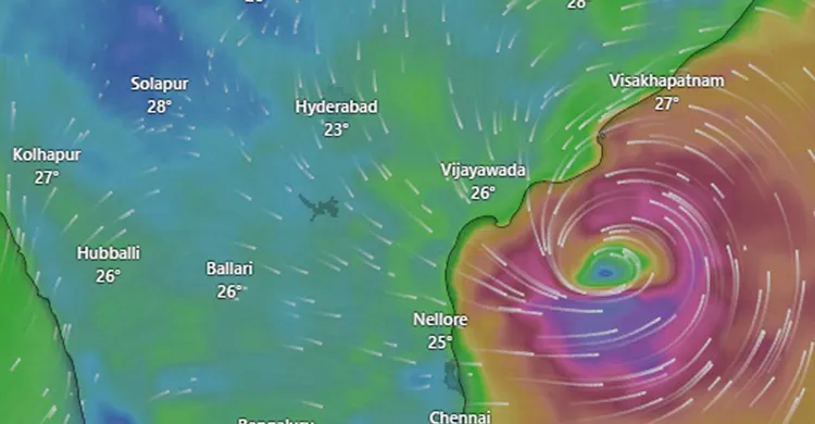 প্রবল ঘূর্ণিঝড়ে রূপ নিল ‘মোন্থা’