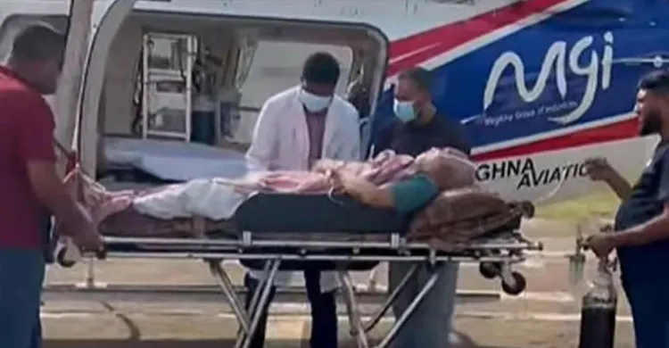 গুলিবিদ্ধ বিএনপি প্রার্থী এরশাদ উল্লাহকে ঢাকায় স্থানান্তর