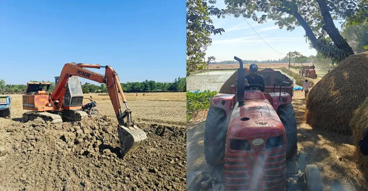 এক্সকাভেটর দিয়ে কৃষিজমি থেকে মাটি কাটায় নবীগঞ্জে ১ লাখ ৫০ হাজার টাকা জরিমানা