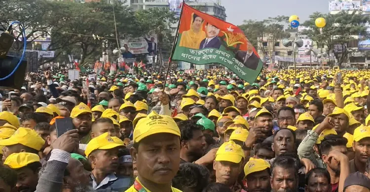 সিলেট থেকে শুরু বিএনপির নির্বাচনী প্রচার, কানায় কানায় পূর্ণ আলিয়া মাদ্রাসা মাঠ