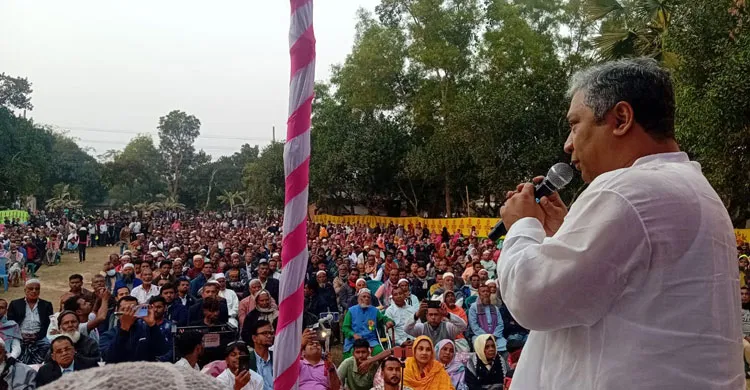 কাপাসিয়ার বারিষাবতে ধানের শীষের বিশাল নির্বাচনী জনসভা অনুষ্ঠিত