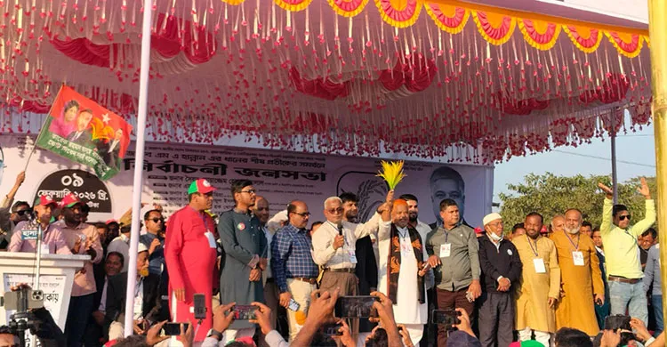 নাসিরনগরে বিএনপি প্রার্থী এম এ হান্নানের শেষ নির্বাচনী জনসভা অনুষ্ঠিত