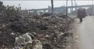 এশিয়ান হাইওয়ে সড়কে ময়লার স্তূপ, বাড়ছে জনদুর্ভোগ