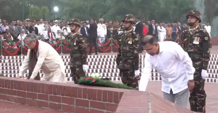 স্বাধীনতা দিবসে জাতীয় স্মৃতিসৌধে রাষ্ট্রপতি ও প্রধানমন্ত্রীর শ্রদ্ধা