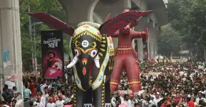 উৎসবমুখর আয়োজনে ঢাবিতে ‘বৈশাখী শোভাযাত্রা ১৪৩৩’ সম্পন্ন