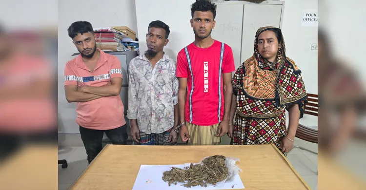 বাউফলে নারী'সহ ৪ মাদক কারবারি আটক; গাঁজা-ইয়াবা উদ্ধার
