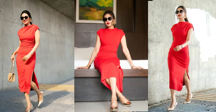 লাল পোশাকে ‘রেড হট’ বিদ্যা সিনহা মিম, ক্ল্যাসি লুকে মুগ্ধ ভক্তরা