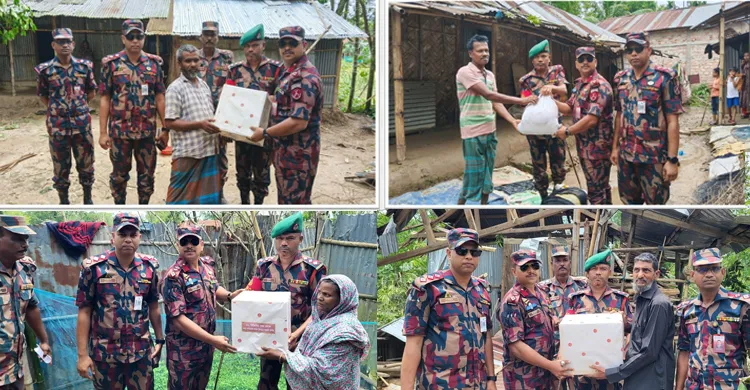 জুড়ীতে ঝুমুল ও কালবৈশাখীতে ক্ষতিগ্রস্তদের পাশে বিজিবি, ৪৫ পরিবার পেল ত্রাণ ও আর্থিক সহায়তা