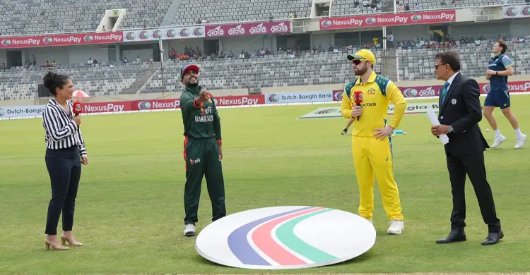 বাংলাদেশ-অস্ট্রেলিয়া প্রথম ওয়ানডে: টসে জিতে বোলিংয়ে অজিরা