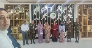 ক্রীড়া সম্পর্কে ধারণা নিতে বিকেএসপিতে জাইমা রহমান