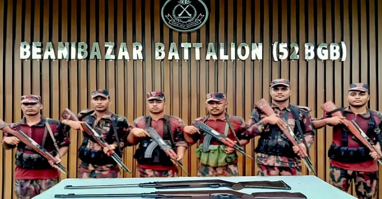 বড়লেখা সীমান্ত থেকে ভারতীয় এয়ারগান ও ৩৬ রাউন্ড গুলি উদ্ধার