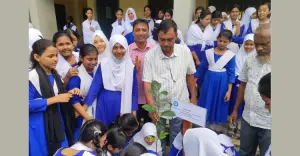 কুলাউড়া বালিকা স্কুলে জলবায়ু সচেতনতায় বৃক্ষরোপণ কর্মসূচীর উদ্বোধন