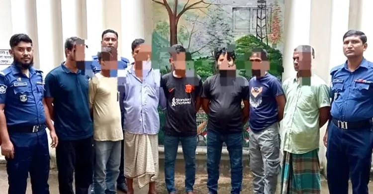 কুলাউড়ায় পুলিশের অভিযানে ৭ জন গ্রেপ্তার