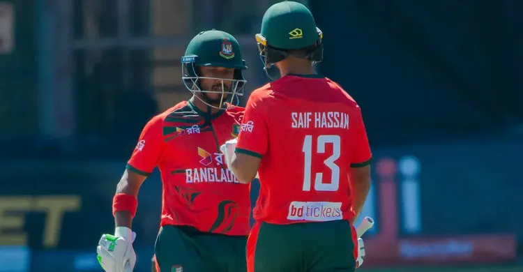 সাইফ-তানজিদের ফিফটিতে বড় সংগ্রহ বাংলাদেশের