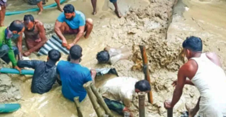 কিশোরগঞ্জে গ্যাস সঞ্চালন লাইন কেটে চোরাই সংযোগের চেষ্টা