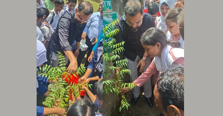 শিক্ষার্থীদের বাড়িতে একটি করে গাছ লাগানোর আহ্বান আমিনুল হকের