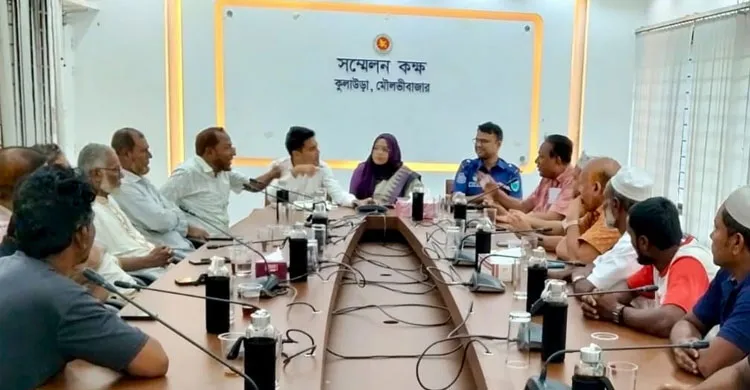 কুলাউড়ায় যানজট নিরসনে প্রশাসনের সভা