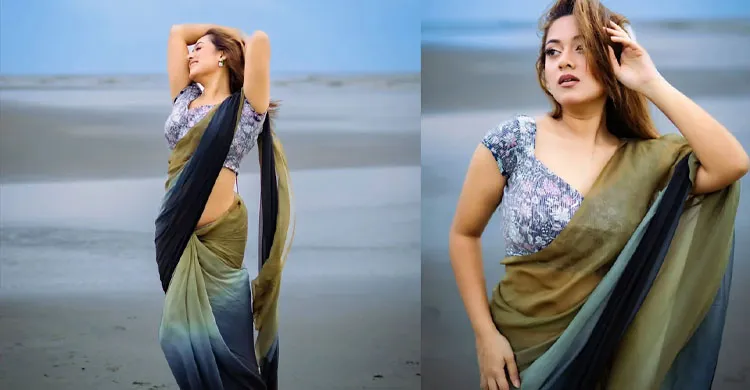 শাড়িতে মুগ্ধতা ছড়ালেন দীঘি