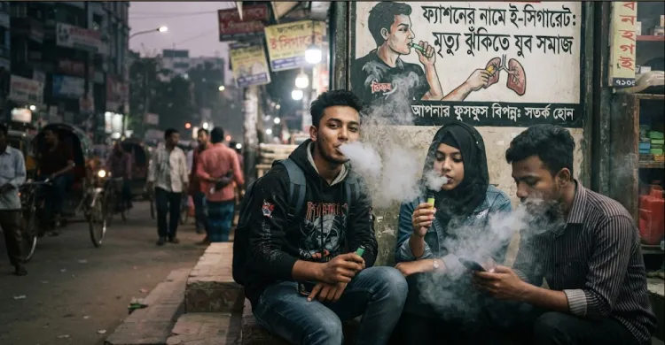 ফ্যাশনের ই-সিগারেটে মৃত্যু ঝুঁকিতে যুব সমাজ
