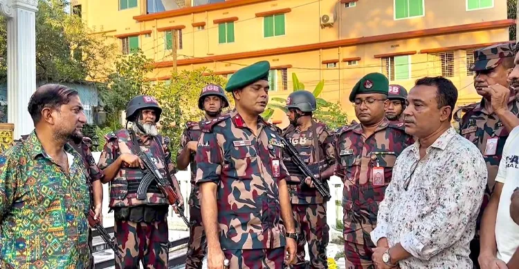 মৌলভীবাজারে দুর্গাপূজার নিরাপত্তায় সতর্ক ৪৬ বিজিবি